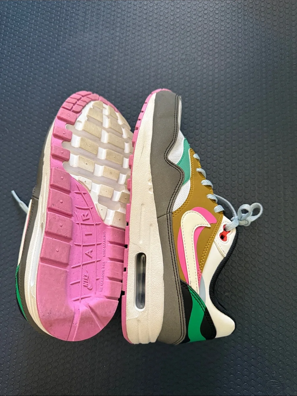 Nike air max Multicolor Sneakers - Green, Mustard, Pink, Gray, White